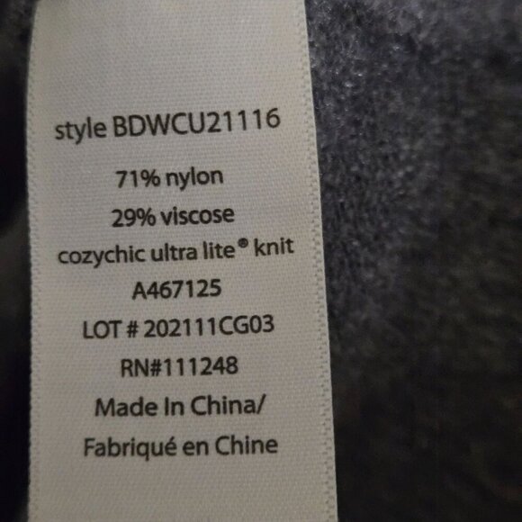 Barefoot Dreams Cozy Chic Ultra Lite Dockside Pullover Dolphin Blue Gray Size L - Picture 5 of 5